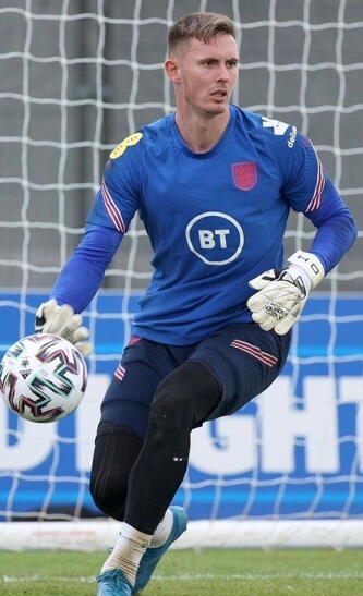 Dean Henderson during the match.